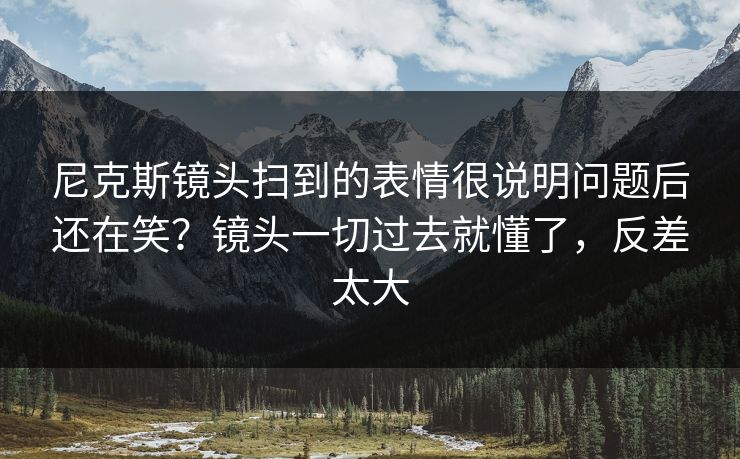 尼克斯镜头扫到的表情很说明问题后还在笑？镜头一切过去就懂了，反差太大